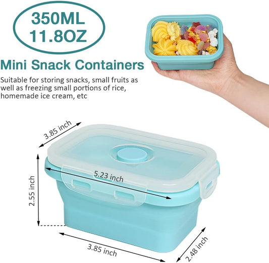 Alimat PluS 11.8oz Silicone Collapsible Travel Food Containers 3 Pack