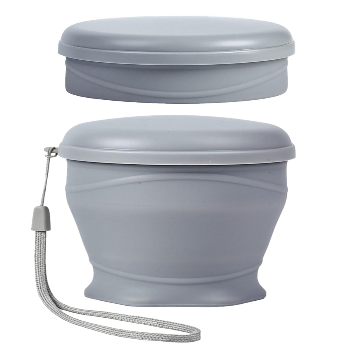 IYYI Collapsible Bowl for Camping, Silicone Collapsible Bowl with Lid