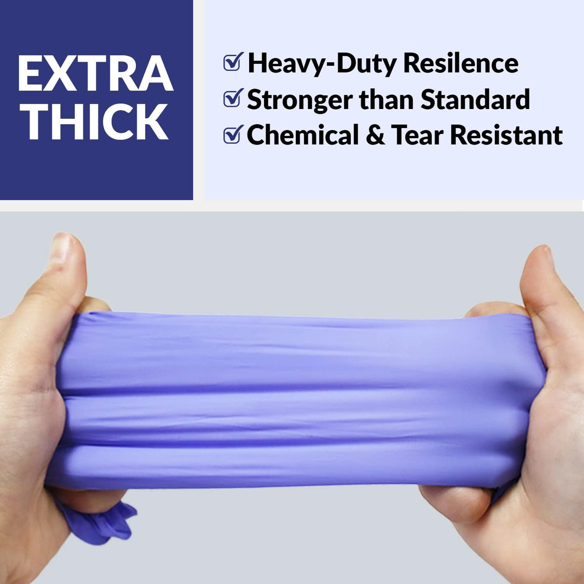 Klex Nitrile Exam Gloves - Medical Grade, Powder Free, Rubber Latex Free, Food Safe, Lavender