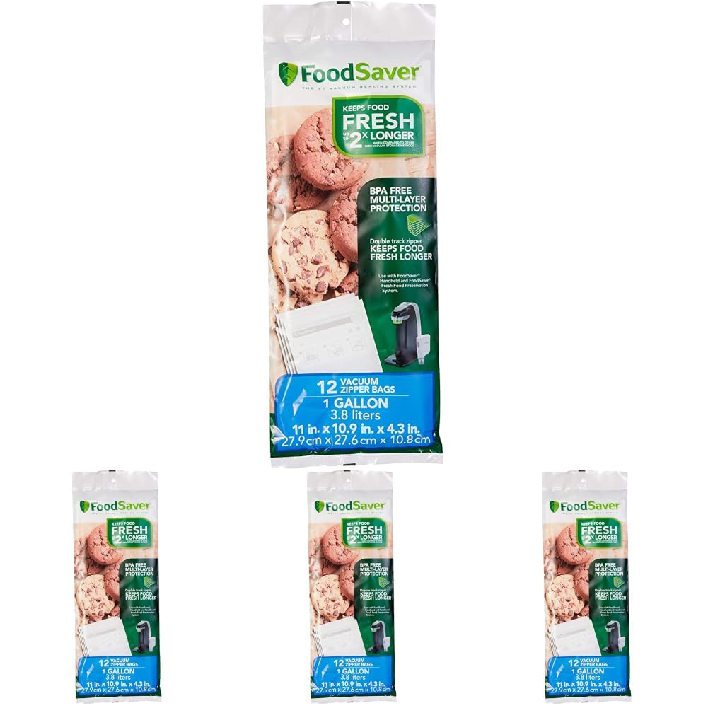 FoodSaver 1-Gallon Vacuum Zipper Bags
