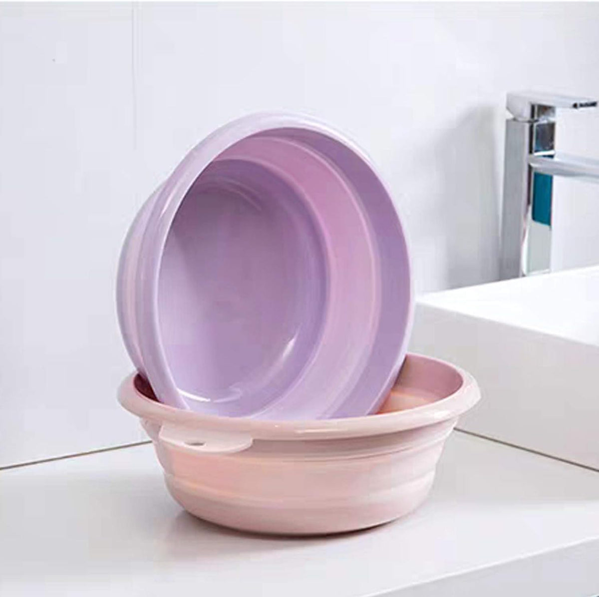 CARTINTS 2Pack Collapsible Wash Basin Collapsible Dish Tub Portable Sink,Space Saving for Dishing, Fruit, and Camping, Hiking and Home