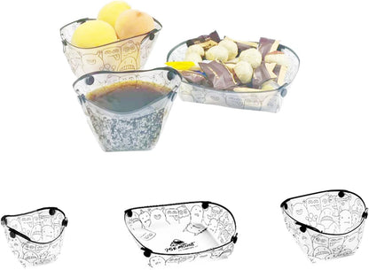 Foldable Bowls, Plates, Cup,Outdoor Camping Water Bag 11 Pcs Collapsible Camping Cookware Set, Lightweight Portable Camping Cutlery for Hiking, Picnic, Backpacking, Non-Disposable Durable Tableware