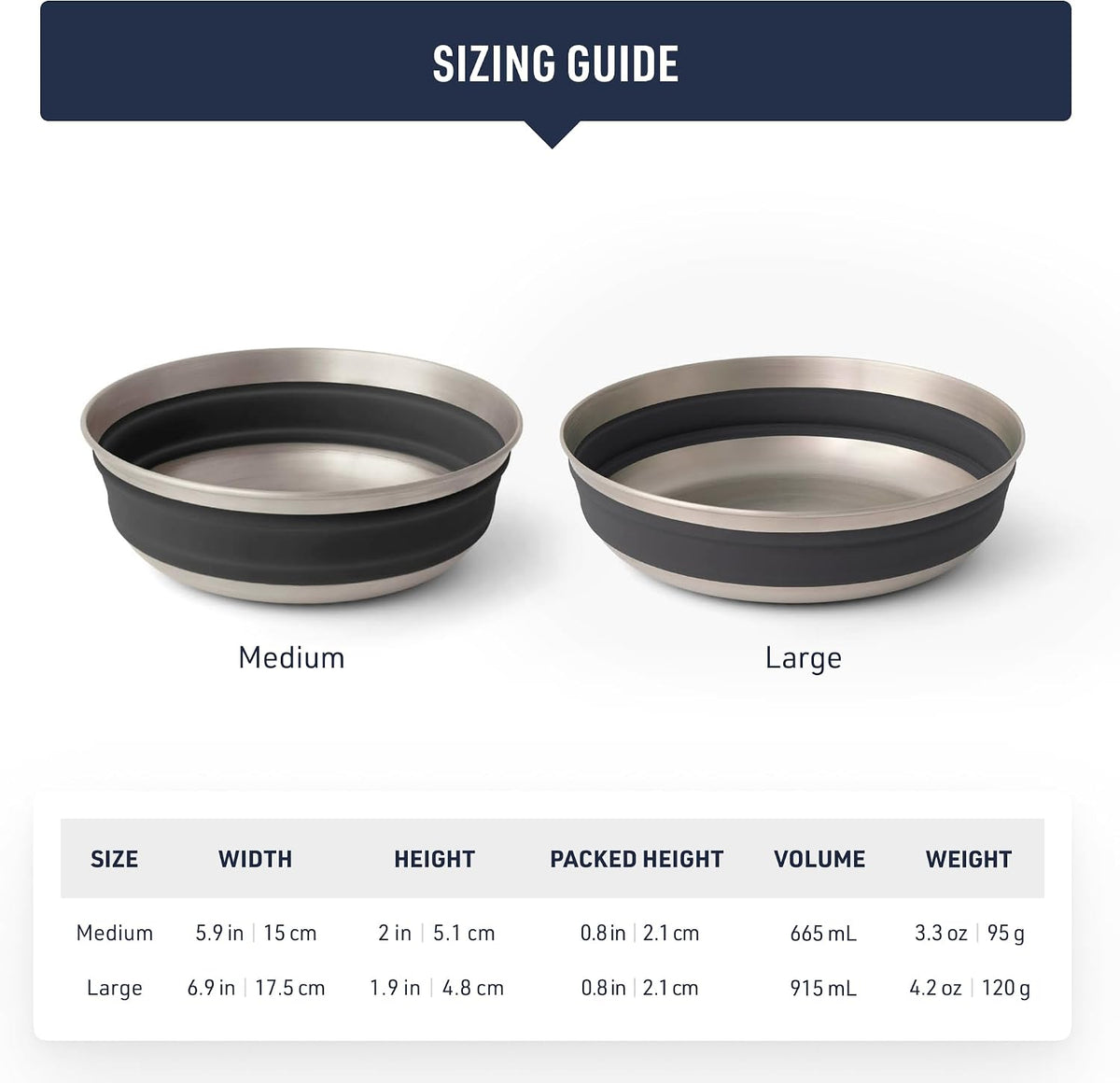 Sea to Summit Detour Collapsible Bowl, Medium, Laurel Wreath Green