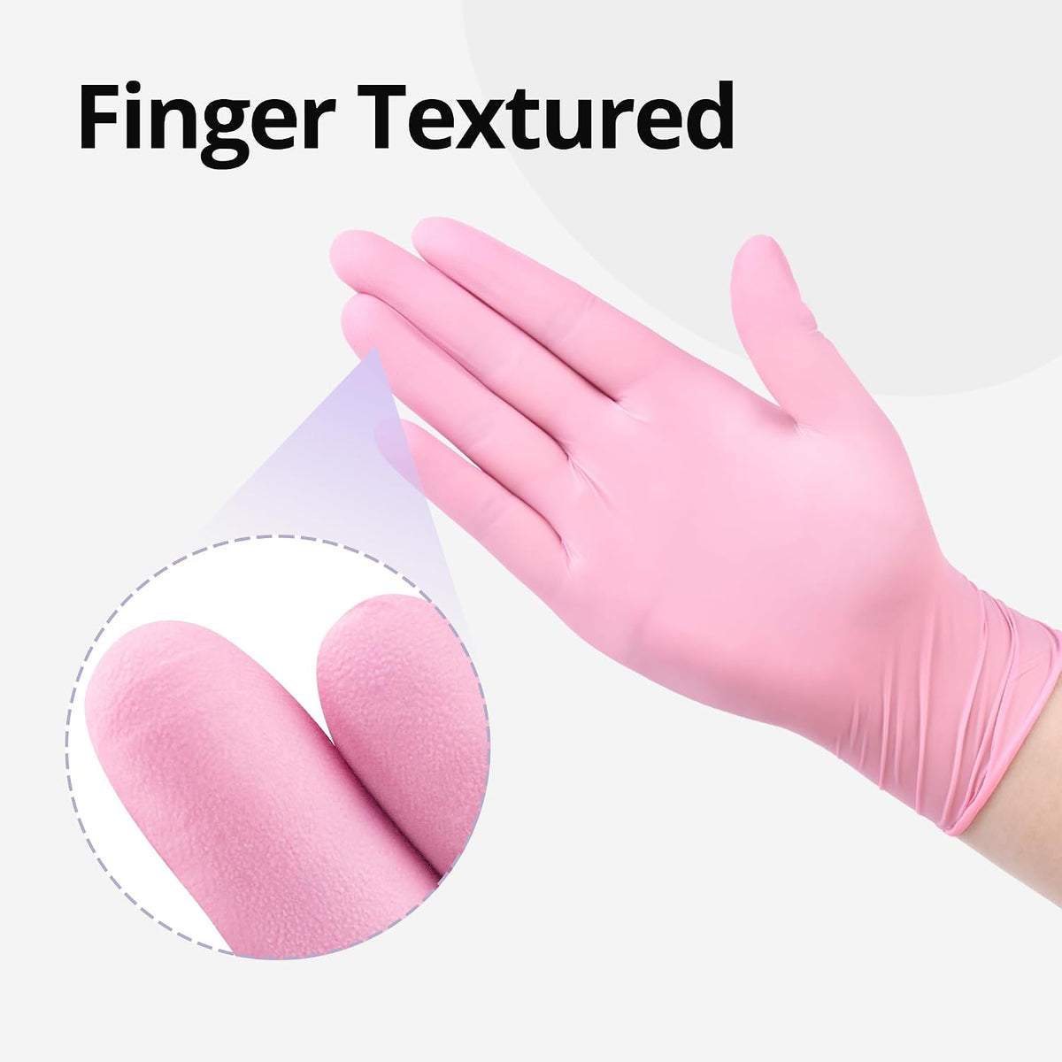 SwiftGrip Nitrile Exam Gloves, 4 Mil, Cherry Blossom, Food Safe Gloves Disposable Latex Free, Powder Free