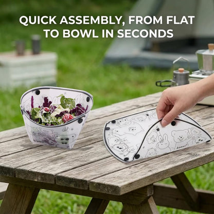 9-Piece Collapsible Tableware Set Bowls Cups Plates