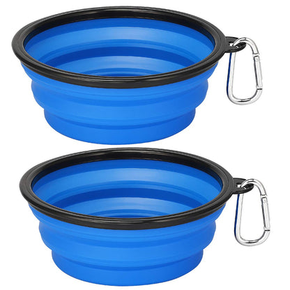 Kytely Large Collapsible Dog Bowls 2 Pack, 34oz Foldable Dog Travel Bowl