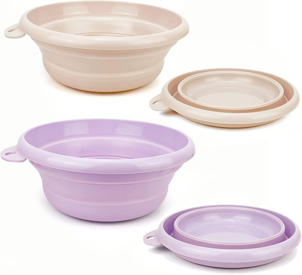 CARTINTS 2Pack Collapsible Wash Basin Collapsible Dish Tub Portable Sink,Space Saving for Dishing, Fruit, and Camping, Hiking and Home