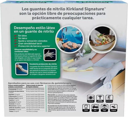 Kirkland Signature Nitrile Gloves, Box of 200, Medium for Health Care, Food Service, Home other uses.