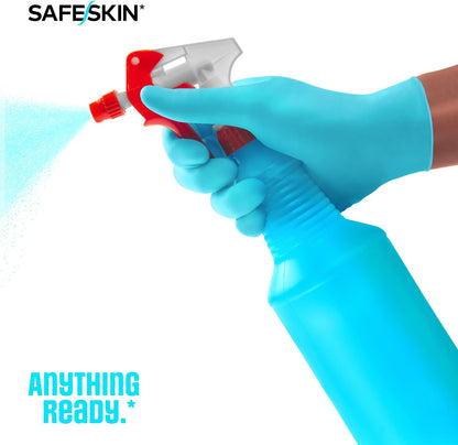 SAFESKIN Disposable Nitrile Gloves in POP-N-GO Pack (50 or 200 Count) Medium Duty, Powder-Free -Cleaning, Gardening, Crafts
