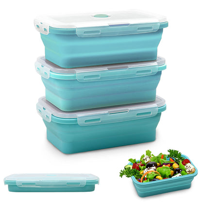 Alimat PluS 11.8oz Silicone Collapsible Travel Food Containers 3 Pack