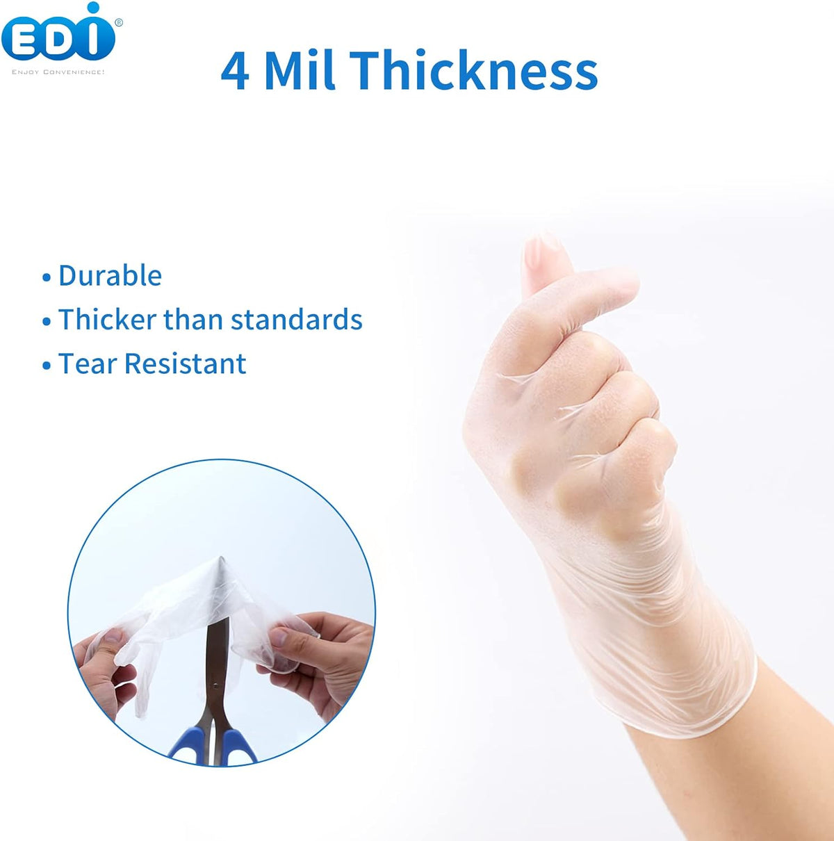 EDI Disposable Vinyl Gloves