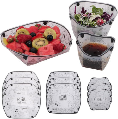 9-Piece Collapsible Tableware Set Bowls Cups Plates