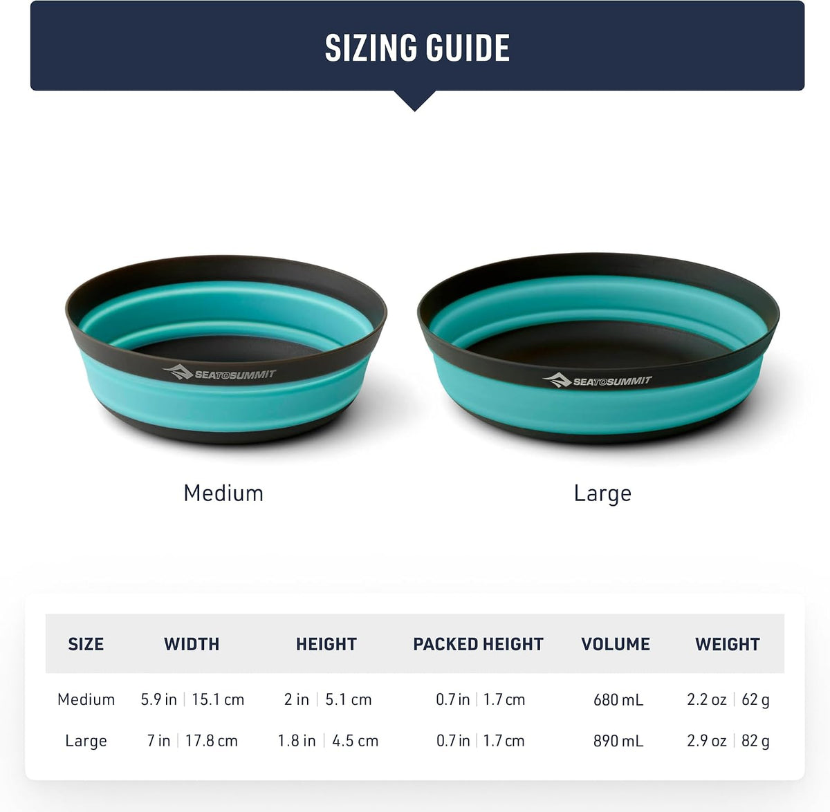 Sea to Summit Frontier Collapsible Bowl, Medium, Puffins Bill Orange
