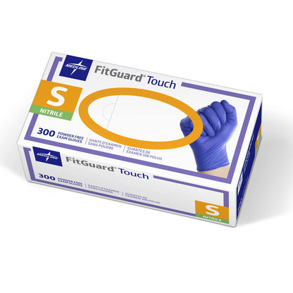 Medline FitGuard Touch Nitrile Exam Gloves, 300 Count, Large, Powder Free, Disposable, Not Made with Natural Rubber Latex, Excellent Sense of Touch for Medical Tasks, Durable for Household Chores