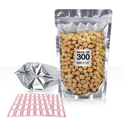 5x8 Mylar Bags for Food Storage - Pack Of 100-7.5mil Thickness
