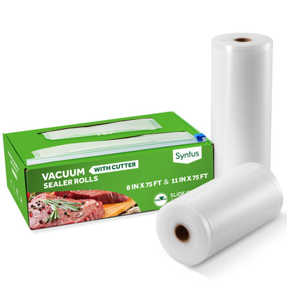 Syntus 11" x 150' Vacuum Sealer Bags Rolls Keeper with Cutter Dispenser