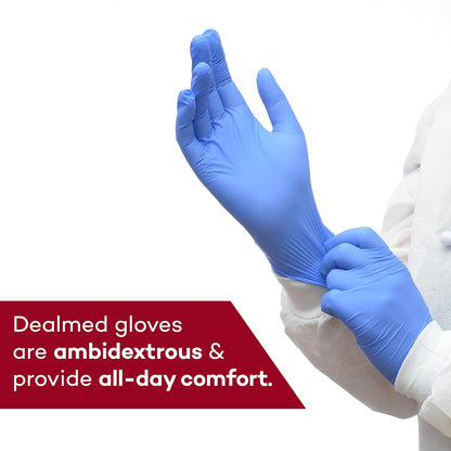 Dealmed Nitrile Exam Gloves - Latex Free - Medium - 200 Count