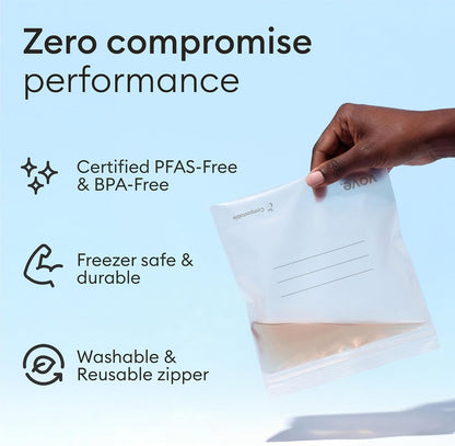 Vove Compostable Storage Zip Bags 140 Count Variety Pack, Plant-Based