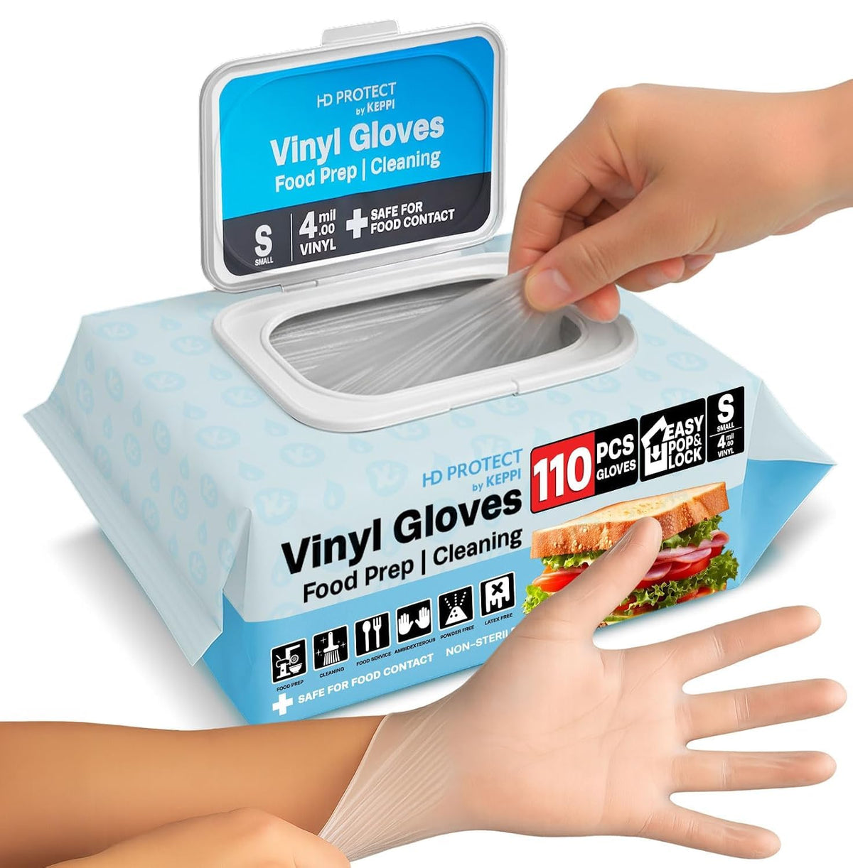 Keppi 600 Pack Disposable Food Prep Gloves – Clear Polyethylene, Latex- BPA & Powder-Free – Bulk Kitchen Gloves for Cooking, Catering, BBQ, Baking, Restaurant Food Handling