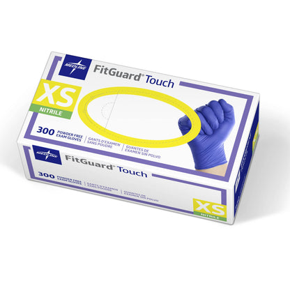 Medline FitGuard Touch Nitrile Exam Gloves, 300 Count, Large, Powder Free, Disposable, Not Made with Natural Rubber Latex, Excellent Sense of Touch for Medical Tasks, Durable for Household Chores
