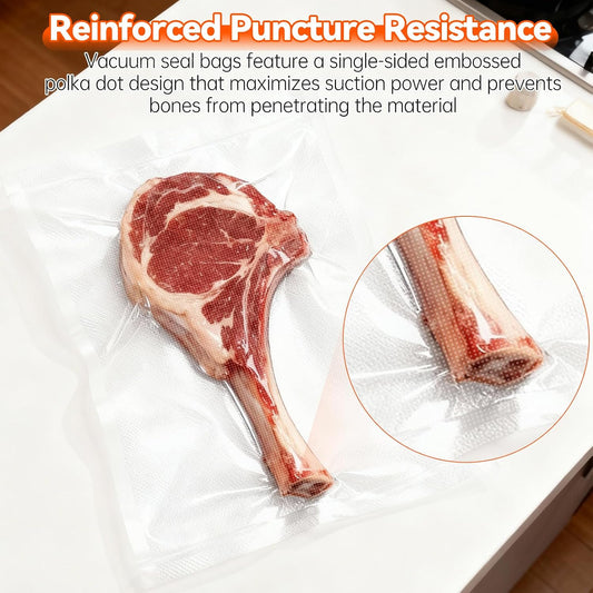 Upright Food Vacuum Sealer Bags Compatible with InstaSeal