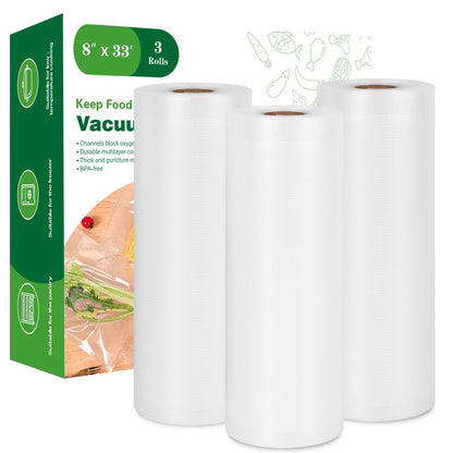 Vacuum Sealer Bags for Food Storage, 6 Rolls 11" x 20', Cut-to-Size Bags