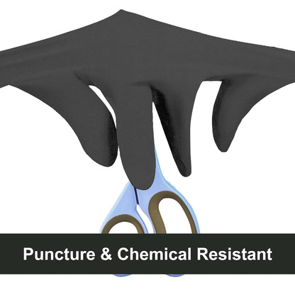 GLOVEWORKS Black Nitrile Gloves 5 Mil Disposable for Food Service, Cooking, Professional Cleaning, Size XL, Box of 100