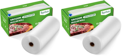 Syntus 11" x 150' Vacuum Sealer Bags Rolls Keeper with Cutter Dispenser