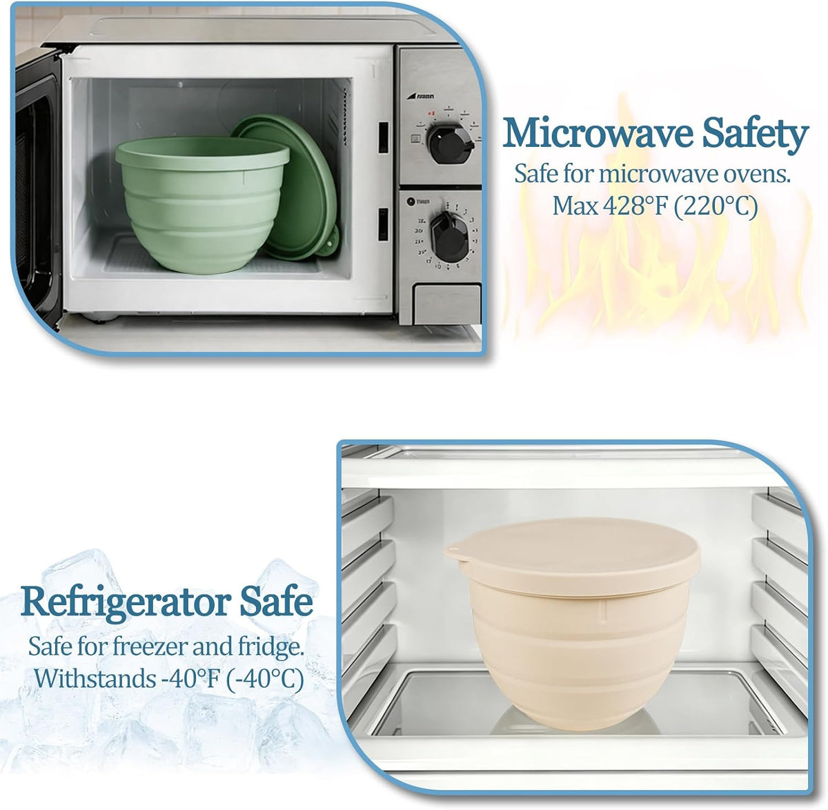 Foldable Silicone Bowl Liners for KitchenAid Tilt-Head 5 Qt Stand Mixers