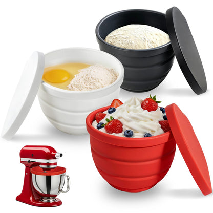 Foldable Silicone Bowl Liners for KitchenAid Tilt-Head 5 Qt Stand Mixers