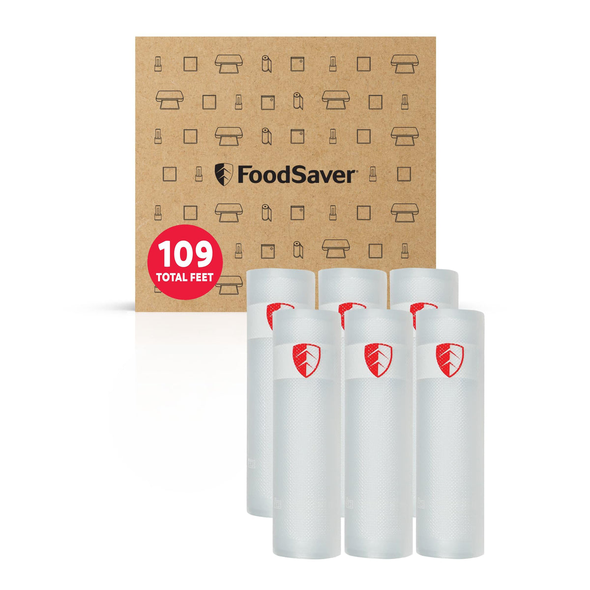 FoodSaver Custom Fit Airtight Food Storage and Sous Vide Vacuum Sealer Bags, 8 x 20' (Pack of 3), Perfect for Meal Prep and Sous Vide Cooking