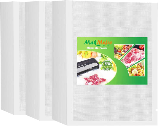 MakMeFre Quart 8"x12"Vacuum Sealer Bags 300ct for Food Storage