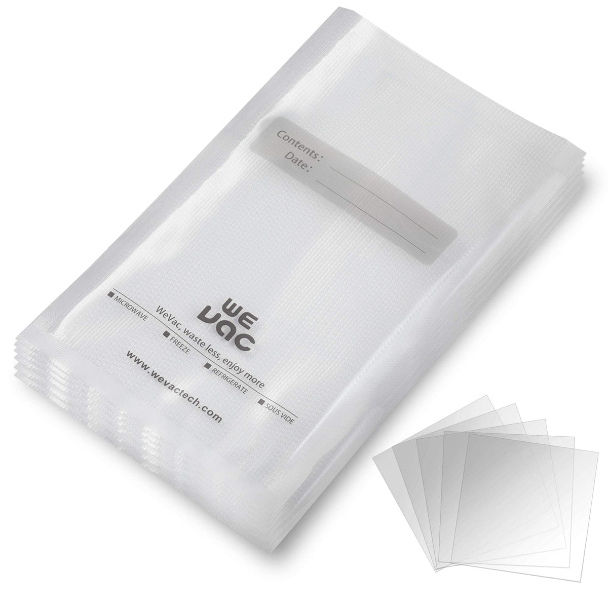Wevac Vacuum Sealer Bags 11x16" 100 Gallon for Food Saver Vacuum Machine