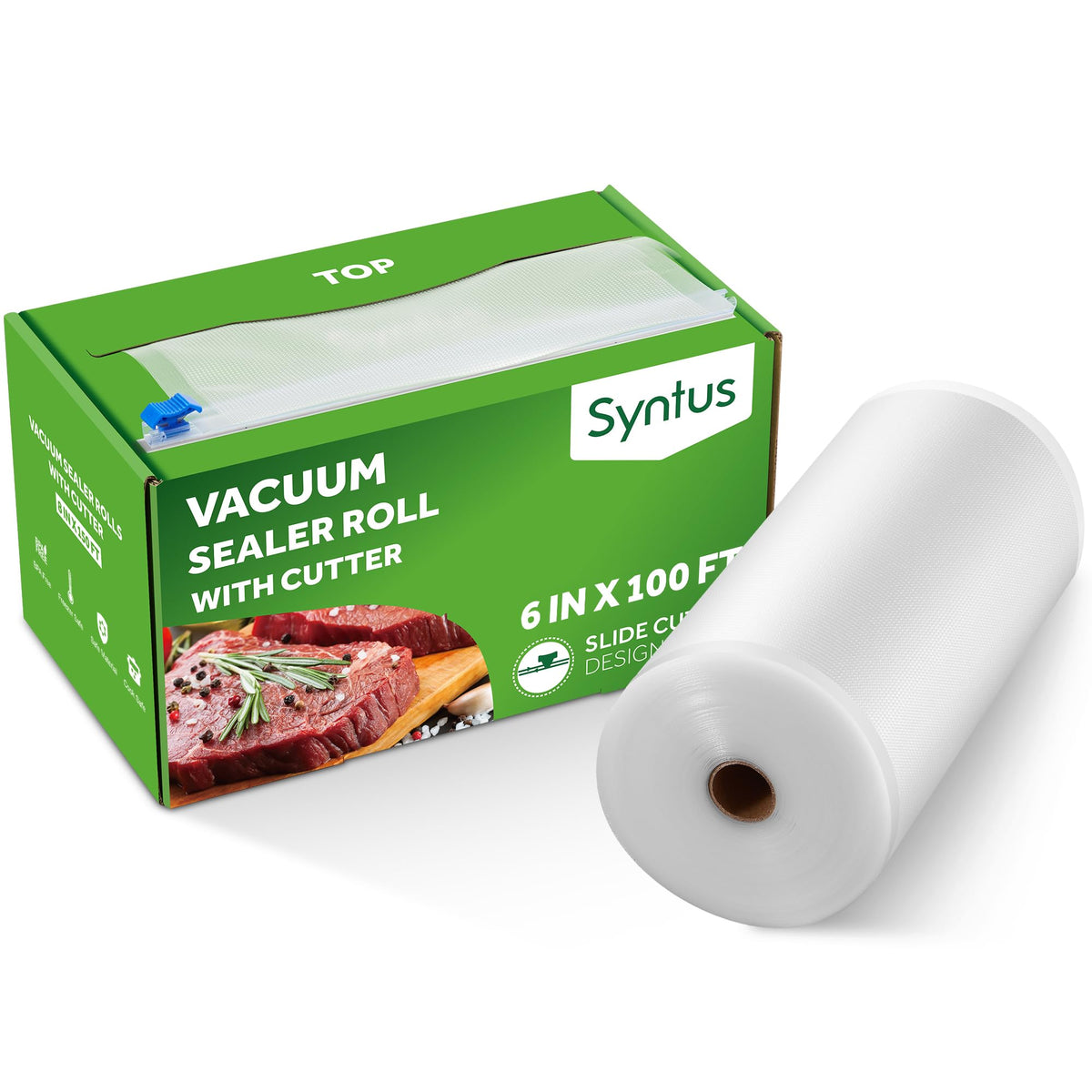 Syntus 11" x 150' Vacuum Sealer Bags Rolls Keeper with Cutter Dispenser