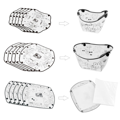 Foldable Bowl 10 Pack Collapsible Camping Bowls for Backpacking Travel