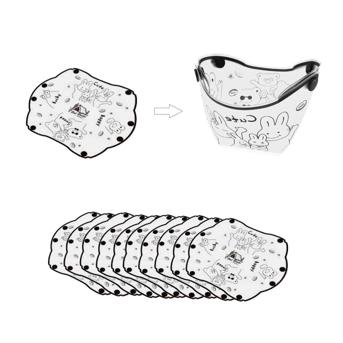 Foldable Bowl 10 Pack Collapsible Camping Bowls for Backpacking Travel