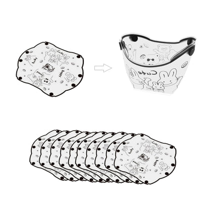 Foldable Bowl 10 Pack Collapsible Camping Bowls for Backpacking Travel