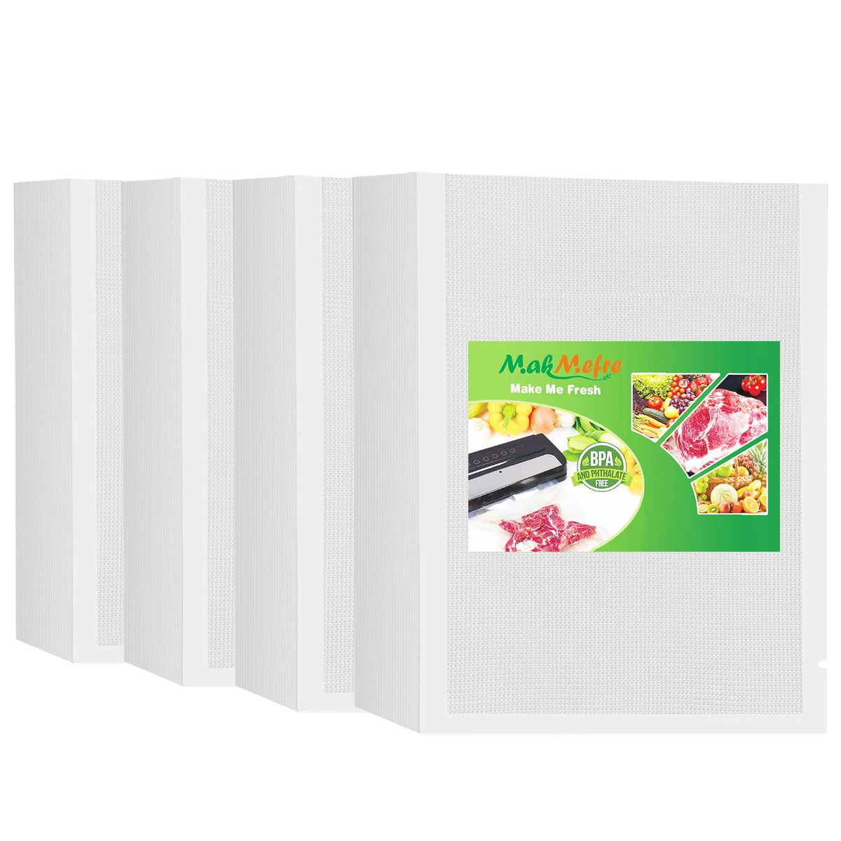 MakMeFre Pint 6"x10"Vacuum Sealer Bags 400ct for Food Storage
