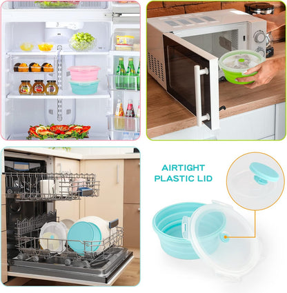 Collapsible Containers with Lid 27OZ Foldable Bowl 800ml