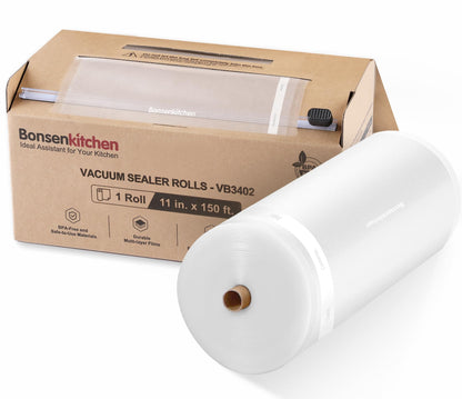 Bonsenkitchen 11"x150' Vacuum Sealer Bags with Cutter for Food Storage