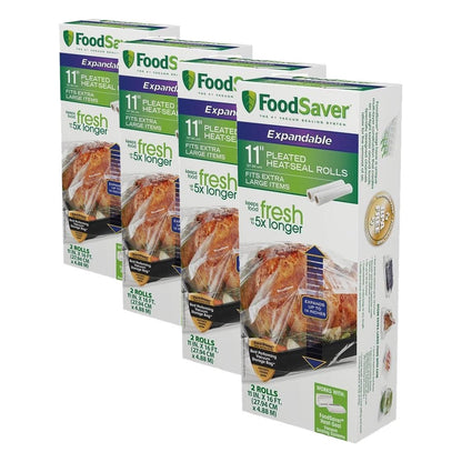 FoodSaver Custom Fit Airtight Food Storage and Sous Vide Vacuum Sealer Bags, 8 x 20' (Pack of 3), Perfect for Meal Prep and Sous Vide Cooking