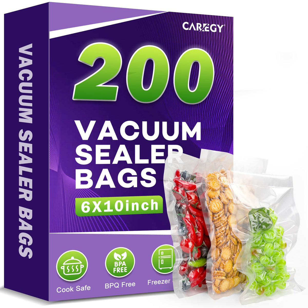 CAREGY Vacuum Sealer Bags 200 Quart