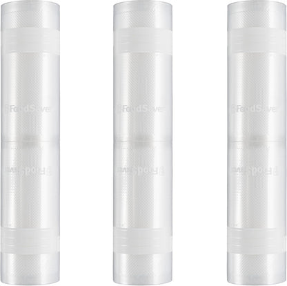 FoodSaver Custom Fit Vacuum Sealer Rolls, Airtight Food Storage and Sous Vide Rolls, BPA-Free, 11 x 16' (Pack of 3)