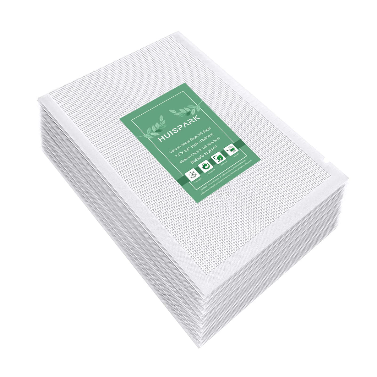 Vacuum Sealer Bags,Heavy Duty Pre-Cut Design Commercial Grade 4x6 Inch Food Sealable Bag for Heat Seal Food Storage, Seal Bag Boilsafe to 280°F Freezable, Resizable,Reuseable (100Pcs)