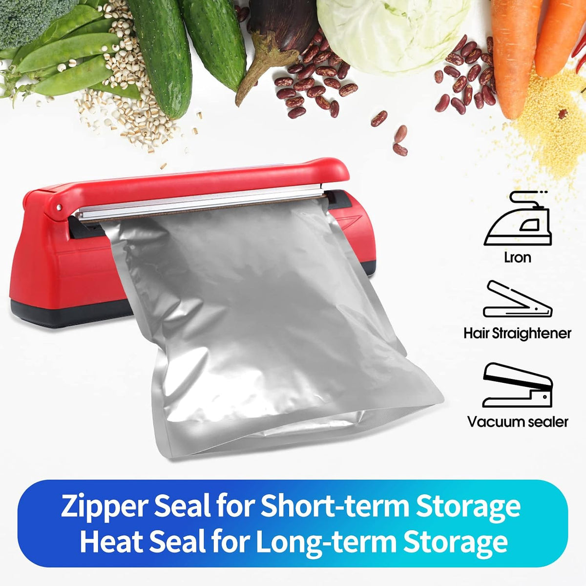 15 Mil 5 Gallon Mylar Bags for Food Storage with 2500cc Oxygen Absorbers