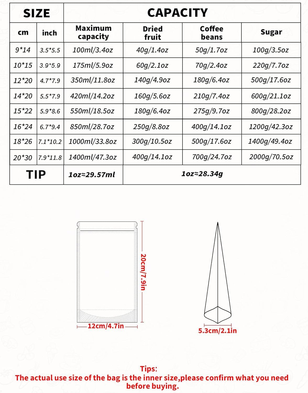 FireKylin 100 Pcs Resealable Bags, Clear Front Pouches, Brown, 4.7" x 7.9"