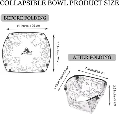 Collapsible Bowl Set,Portable Camping Tableware,Food Grade Material Free Folding Bowl for Outdoor Camping Hiking Family Picnic Trips,4 pieces,7×5.5×3.5 Inches