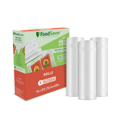 FoodSaver Custom Fit Vacuum Sealer Rolls, Airtight Food Storage and Sous Vide Rolls, BPA-Free, 11 x 16' (Pack of 3)