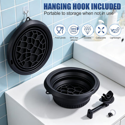 Face Ice Bath Bowl Built-in Ice Tray and Cover with Breathing Tube