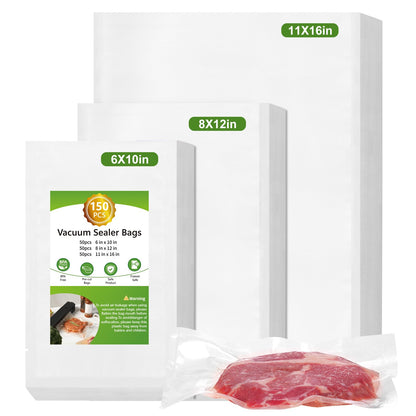 Vacuum Sealer Bags for Food Storage, 8" x 12" Vacuum Seal Bags, 200 Count